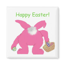 Pink Easter Bunny - Magnet