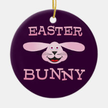 Pink Easter Bunny Ornament