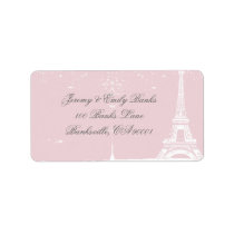 Pink Eiffel Tower Address Labels