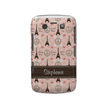 Pink Eiffel Tower Blackberry Bold Case Cover