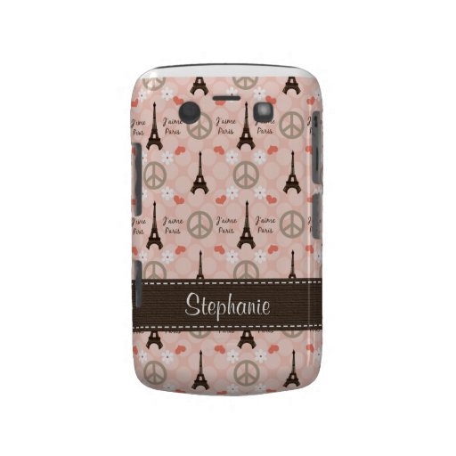 Pink Eiffel Tower Blackberry Bold Case Cover