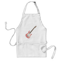pink electric guitar apron