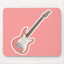 pink electric guitar mouse mat
