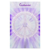 Pink Electric Live Energy Peace Sign Stationery