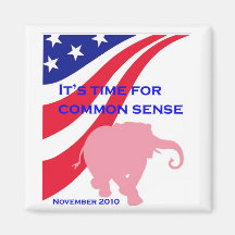 Pink Elephant Common Sense Magnets