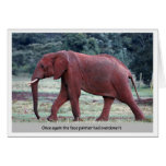 Pink Elephant Greeting Cards