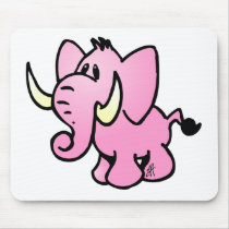Pink Elephant Mouse Pad