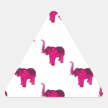 Pink Elephant(s) Triangle Sticker