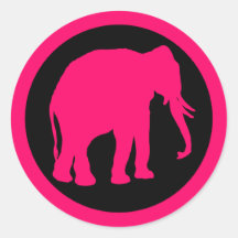 PINK ELEPHANT STICKERS