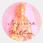 Pink Enquire Within sticker