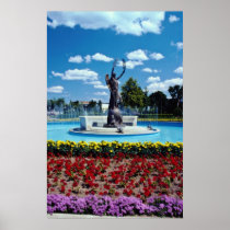Pink Exhibition Place statue, Toronto, Ontario flo Poster