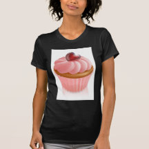 Pink fairy cake cupcake with heart decoration shirt