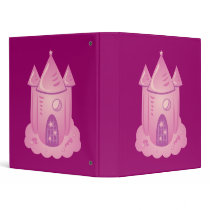 Pink Fairytale Castle Vinyl Binders
