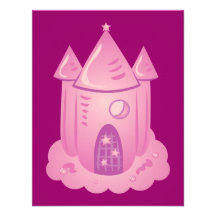 Pink Fairytale Castle Personalized Invite