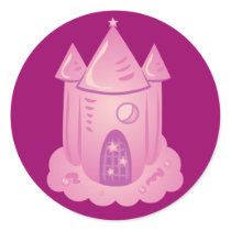 Pink Fairytale Castle Sticker