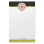 Pink Families on Duty Seal Stationary Customize stationery