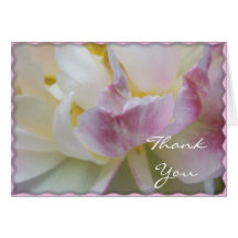 Pink Fancy Tulip Thank You Note Card