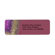 pink fantasy custom return address label