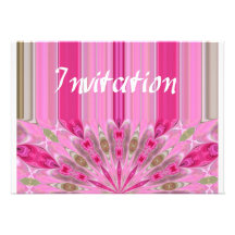 pink fantasy invitation card