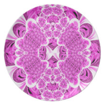 Pink Faux Smocked Satin Plate