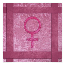 Pink Female Symbol Photographic Print