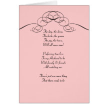 Pink  Filigree Be my bridemaid card