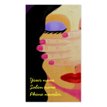 Pink Fingernails Business Card Template