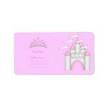 PINK FIT FOR A PRINCESS ADDRESS LABEL