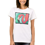 Pink Flamingo - artsy t-shirt