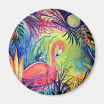 Pink Flamingo Fridge Magnet