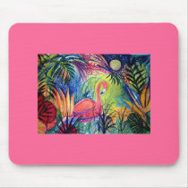 Pink Flamingo Mouse Pad