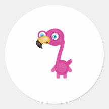 Pink Flamingo - My Conservation Park Round Sticker