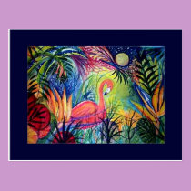 Pink Flamingo postcards