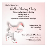 Pink Flamingo Skating Party Invitation