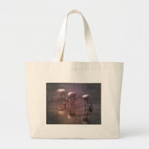 Pink Flamingo Sunrise Image Tote Bag