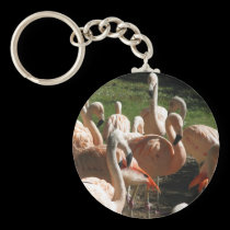 Pink Flamingos keychains