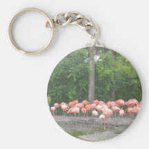 Pink Flamingos Keychain