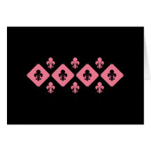 Pink Fleur de Lis Cards