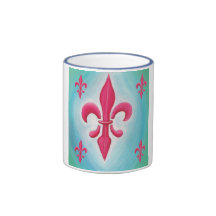Pink Fleur-de-lis Mug