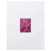 Pink fleur de lis painting full color flyer