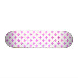 Pink Fleur-de-lis Skateboard