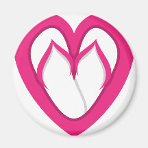 pink flip flop design 2 magnets