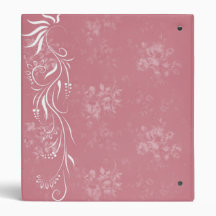 Pink Floral Binder