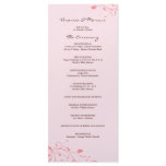 Pink Floral Decal Wedding Program rack cards