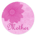 Pink Floral Mother Sticker