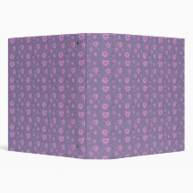 PINK FLORAL PATTERN 3 RING BINDER