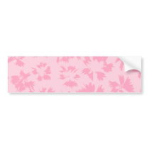 Pink floral pattern. bumper sticker