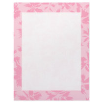 Pink floral pattern. letterhead