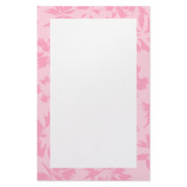 Pink floral pattern. stationery paper