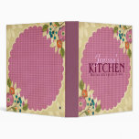 Pink Floral Recipe Binder